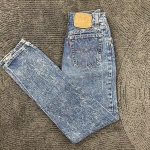 Vintage‎ Levi's Women's 22x31 501 Button Fly Acid Wash Jeans USA Made 80s 90s